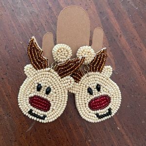 Rudolph seed bead earrings